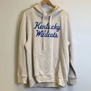 Kentucky Wildcats Crewneck Hoodie Sweatshirt - Cream with Blue Script